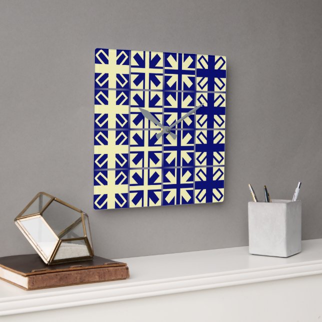 Christian Kor Mönster 2 Fyrkantig Klocka (Kontor)