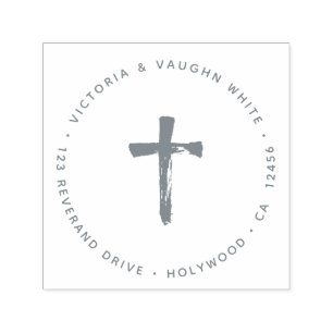 Christian Kor Returadress Religion Jesus Självfärgande Stämpel