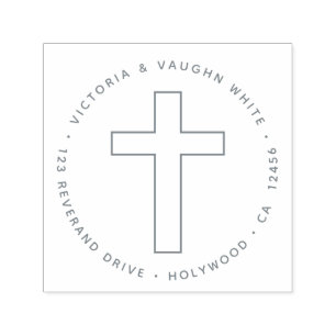 Christian Kor Returadress Religion Jesus Självfärgande Stämpel