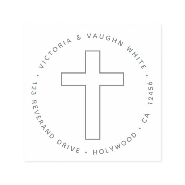 Christian Kor Returadress Religion Jesus Självfärgande Stämpel (Design)