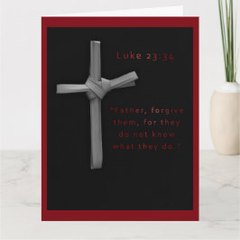 Christian Kor Scripture Black Red Påsk Card Kort