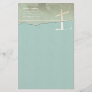 Christian Kor Stationery Ro på Aqua Blue Brevpapper