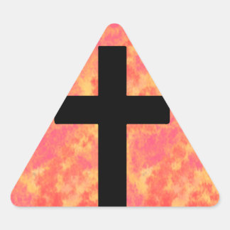 Christian Kor Stickers Sunrise Färg Background Triangelformat Klistermärke