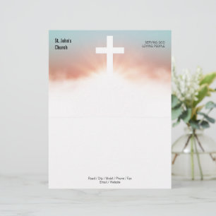 Christian Kor Symbol Guld Letterhead Brevhuvud