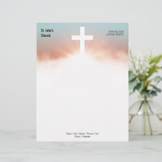 Christian Kor Symbol Guld Letterhead Brevhuvud