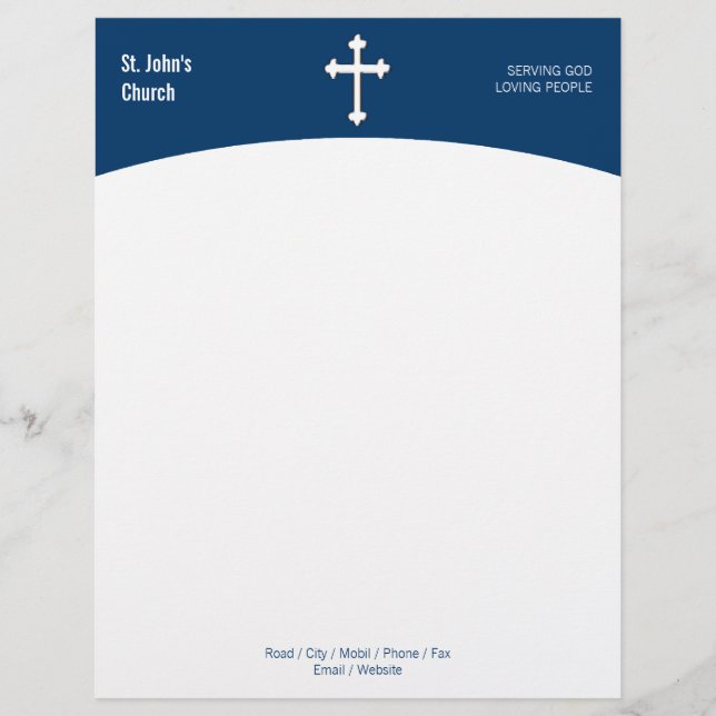 Christian Kor Symbol Letterhead Brevhuvud (Framsida)