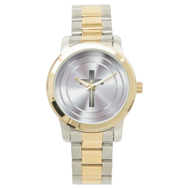 Christian Kor Symbol | silver-krom Armbandsur (Framsida)