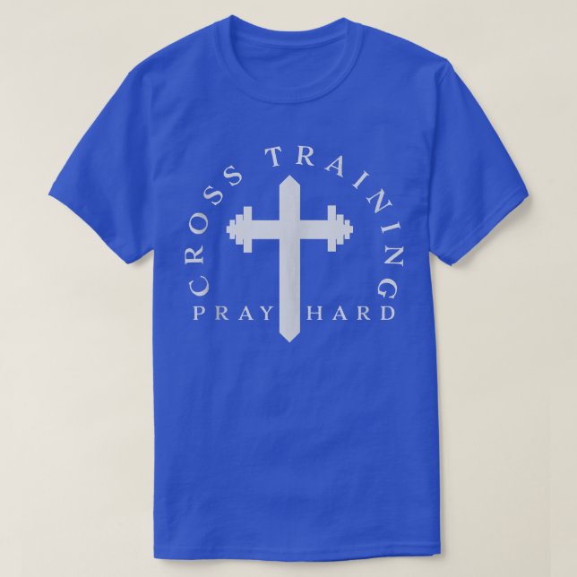 Christian Kor Training Pray Hard Gym Motivationa T Shirt (Design framsida)