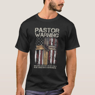 Christian Kor USA American Flagga Pastor Warning W T Shirt