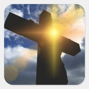 Christian Kor vid Påsk Sunrise Service Fyrkantigt Klistermärke
