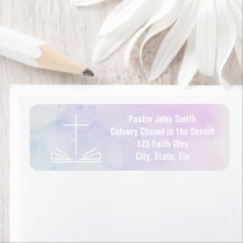 Christian Kor Watercolor Return-adressetikett Returadress Etikett