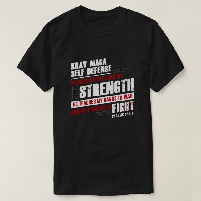 Christian Krav Maga Self-Defense T Shirt (Design framsida)