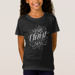 Christian Kristus Jul Chalkboard Calligraphy Tee Shirt<br><div class="desc">Vi säger "God jul mycket ofta under säsongen, men ibland glömmer vi ofta var hälsning faktiskt har sitt ursprung. Här är en underlig elegant biet av anpassningsbarnas handskriften i den moderata kritan som ser ge en mild knuff tillbaka in i Jesus riktning. Professionellens kalligrafi av Ivan Angelic. Visa din CHRISTmas-anda....</div>