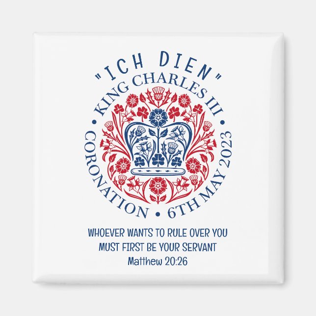 Christian KUNG CHARLES III Coronation Magnet (Framsidan)
