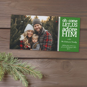 Christian - Låt oss Adore Him - Photo Chrismtas Julkort