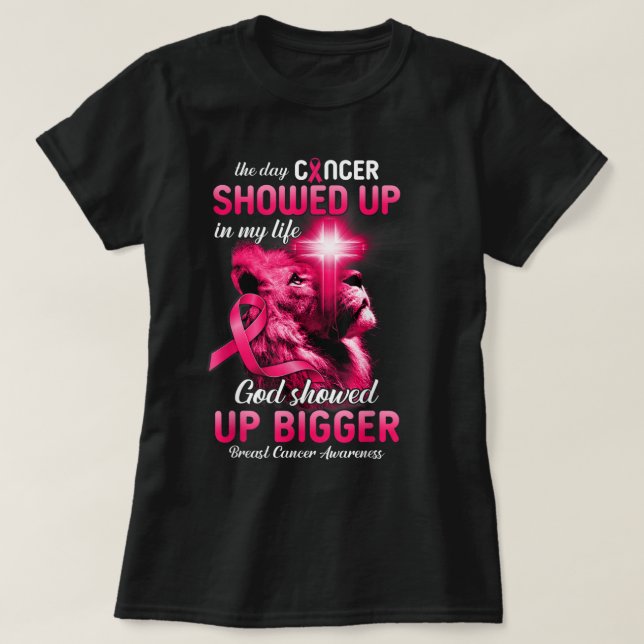 Christian Lejon Kor Rosa Ribbon Breast Cancer Awa T Shirt (Design framsida)