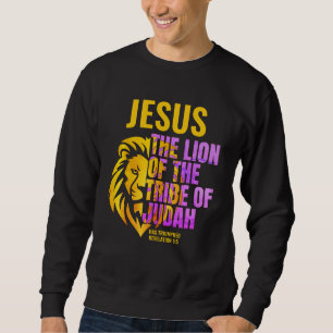 Christian Lejon of the Tribe of Judah JESUS Lång Ärmad Tröja