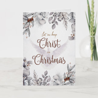 Christian Let Us Keep Christ in Christmas Kort