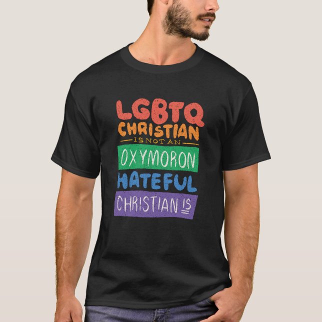 Christian LGBTQ T Shirt (Framsida)