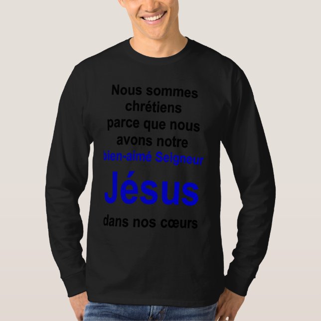 Christian lifestyle Multilingual Series French ver T Shirt (Framsida)