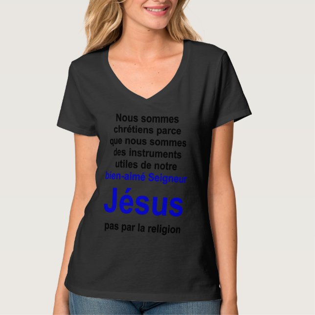 Christian lifestyle Multilingual Series French ver T Shirt (Framsida)
