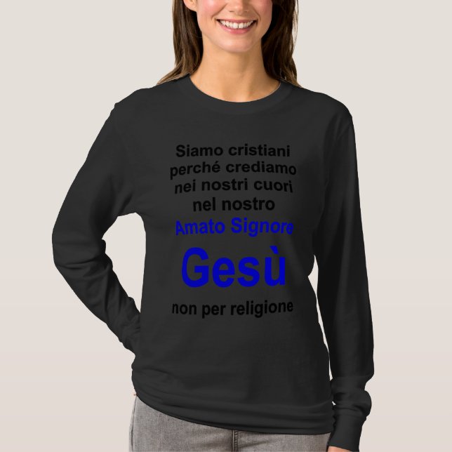 Christian lifestyle Multilingual Series Italian ve T Shirt (Framsida)