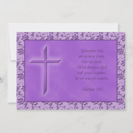 Christian Lila Passion Bröllopsinbjudan Inbjudningar