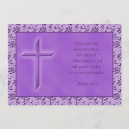 Christian Lila Passion Bröllopsinbjudan Inbjudningar