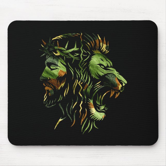 Christian Lion Jesus Crown Camo Faith Design  Musmatta (Framsidan)