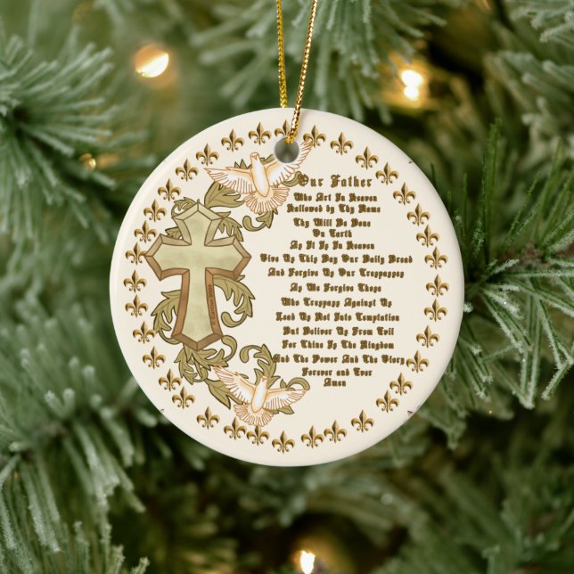 Christian Lords Prayer anpassningsbar ornament (Träd)