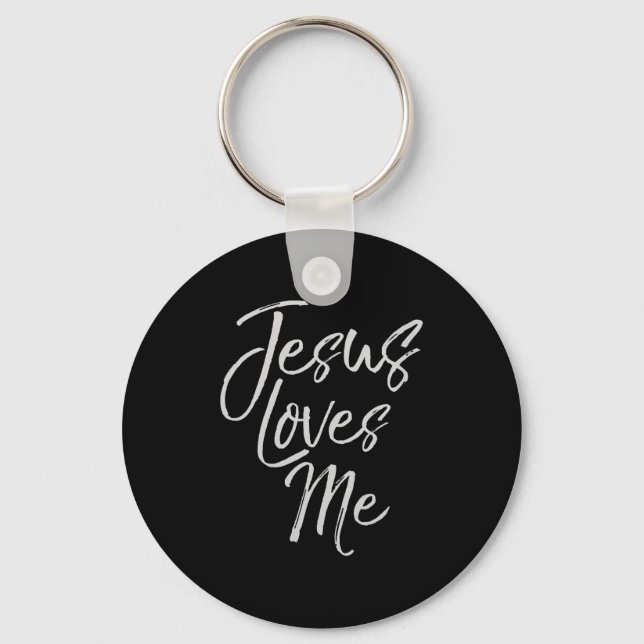 Christian Love Quote Gift For New Believers Jesus  Nyckelring (Framsida)