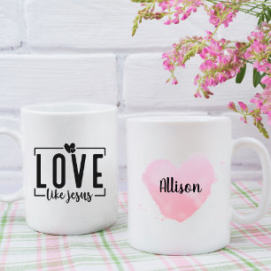 Christian Love som Jesus Bible Verse Custom Kaffemugg