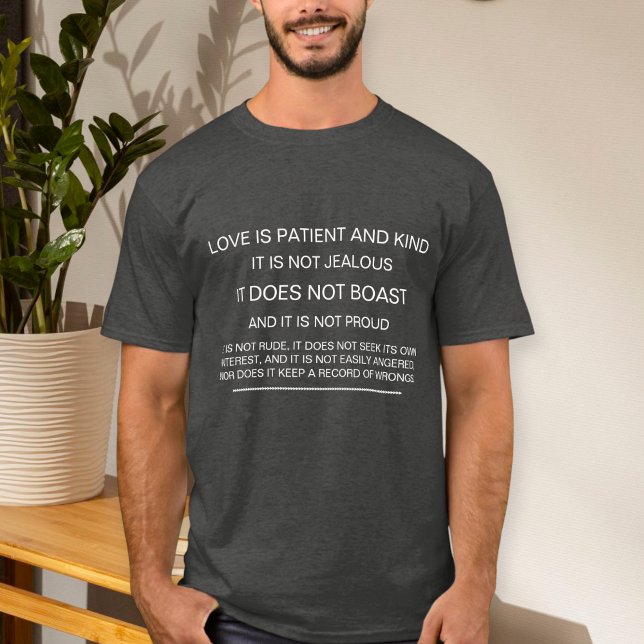 Christian Love T-Shirt 1 Corinthians 13:4-7  (Skapare uppladdad)