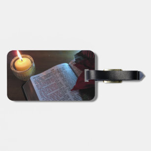 Christian Luggage Tag w/läderband Bagagebricka