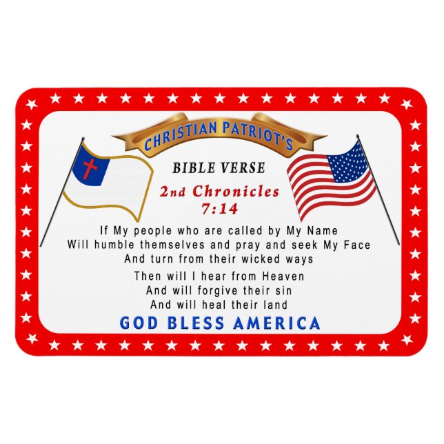 Christian Magnets Fridge 2nd chronicles 7 14 Magnet (Horisontell)