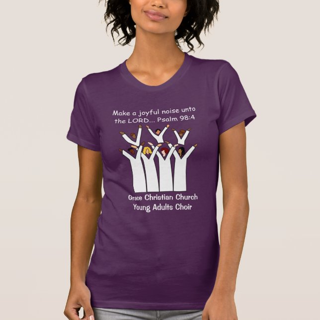 Christian Make a Glatt Noise Choir T-Shirt (Framsida)