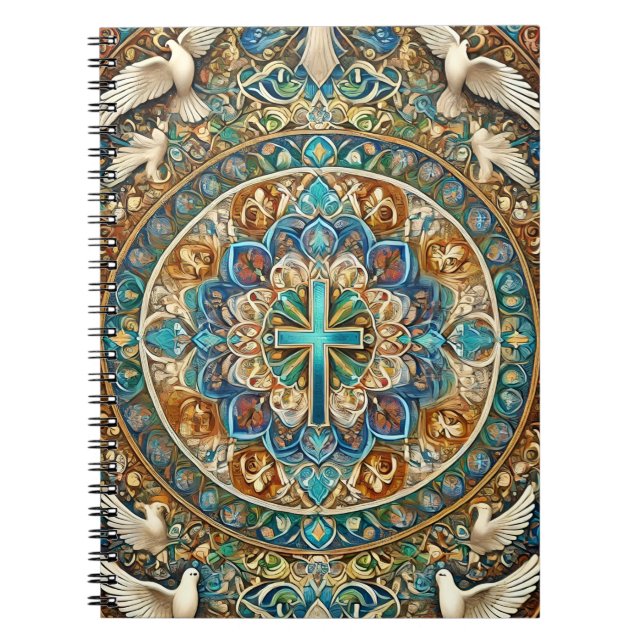 Christian Mandala Inspirational Anteckningsbok (Framsidan)