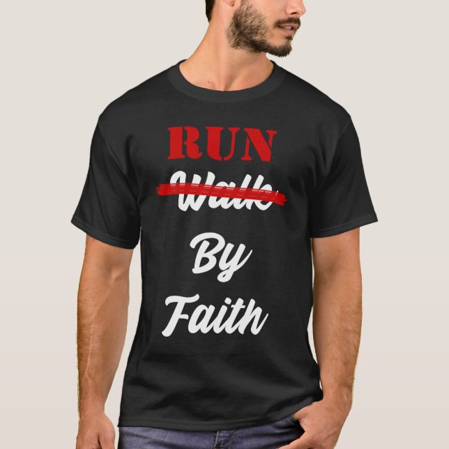 Christian Marathon Runner T Shirt (Framsida)