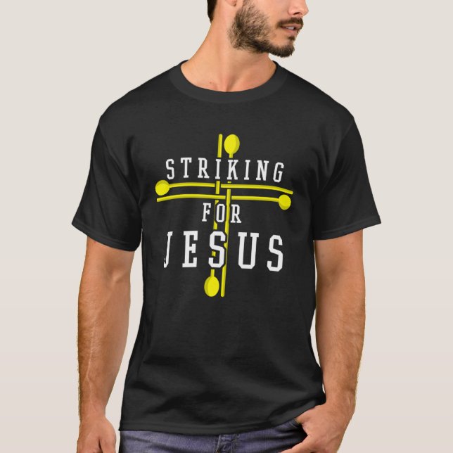 Christian Marimba Worship Percussion Front Ensembl T Shirt (Framsida)