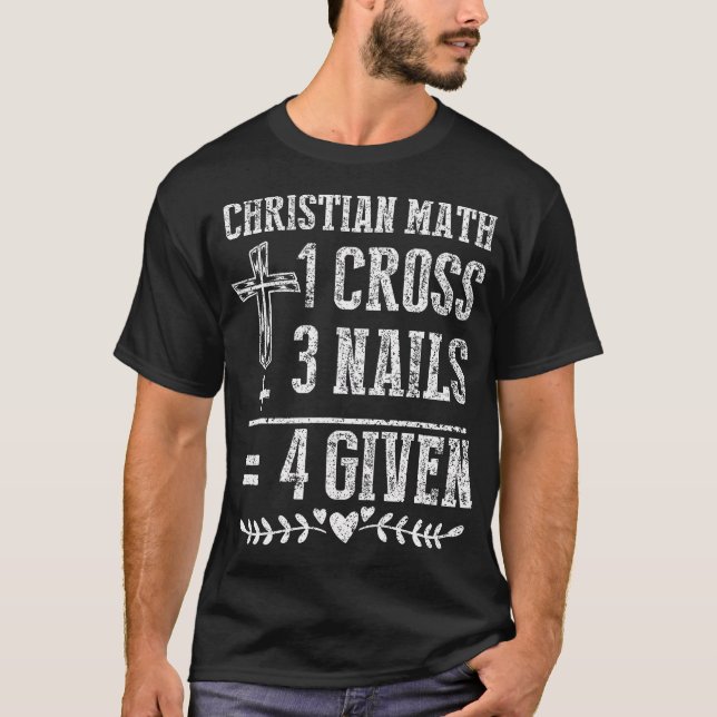 Christian Math Gud Worshiper Kristus Follower Reli T Shirt (Framsida)