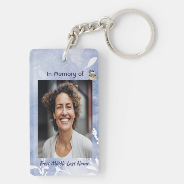 Christian Memorial Chickadee Bird Winter Snow Tree (Baksidan)