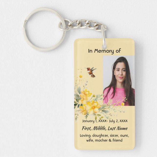 Christian Memorial Hummingbird Gul ros (Framsidan)
