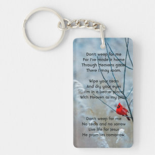 Christian Memorial Keepsaké Cardinal Red Bird
