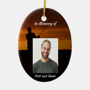 Christian Memorial Keepsaké Golfer Golfing Golf Julgransprydnad Keramik