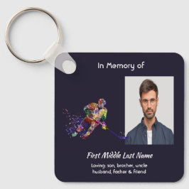 Christian Memorial Keepsake Hockey Player Sport Nyckelring