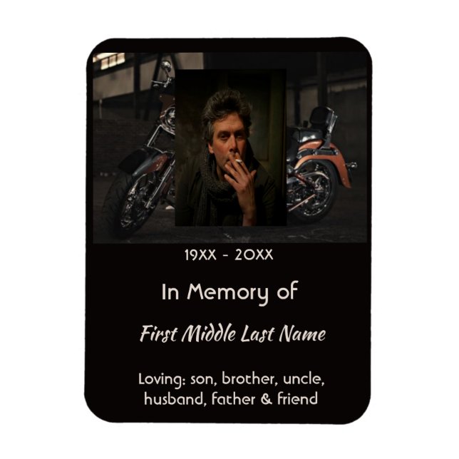 Christian Memorial Keepsake Motorcycle Biker Magnet (Vertikal)
