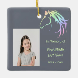 Christian Memorial Keepsake Pastel Horse Art Julgransprydnad Keramik