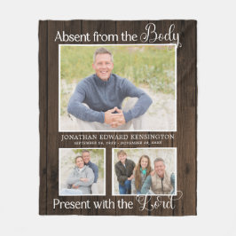 Christian Memorial Photo Memory Keepsaké Fleecefilt