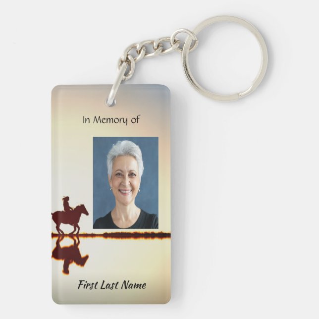 Christian Memorial Photo Prayer Horse Back Riding (Baksidan)