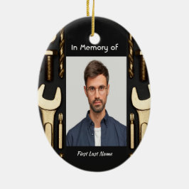 Christian Memorial Photo Prayer Verktyg Mechanic Julgransprydnad Keramik